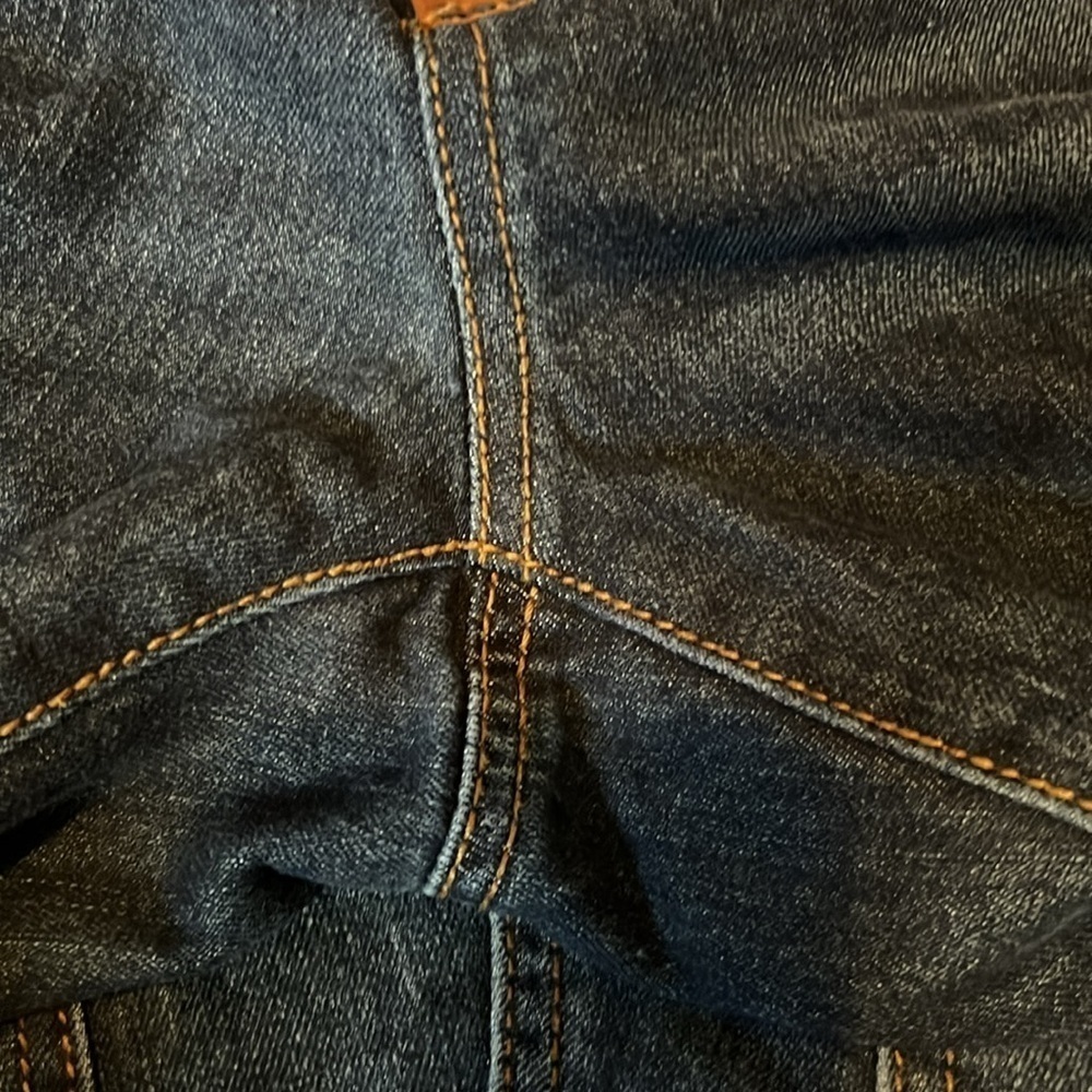 Indigo Blue Maternity Jeans size PM dark wash full panel 27’ inseam pregnancy - Picture 9 of 10